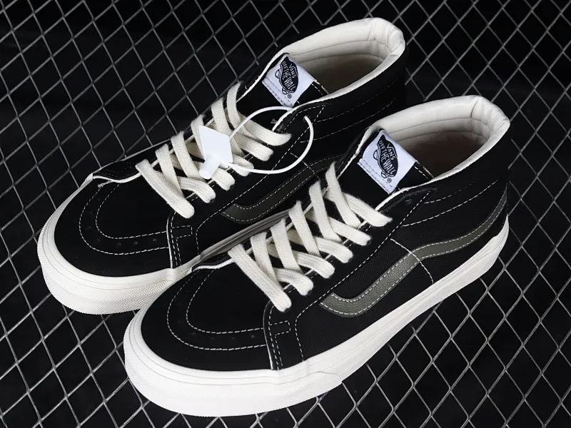 All categories Vans Vans series Vans Mid Vans China Vans SK8-Hi Vans olive green side stripes classic mid-top skateboard shoes VN0A391F0XB